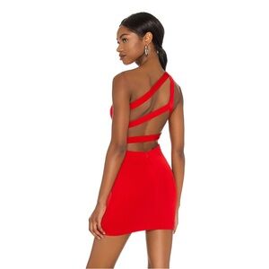 Superdown Davey Strappy Back Dress in Red